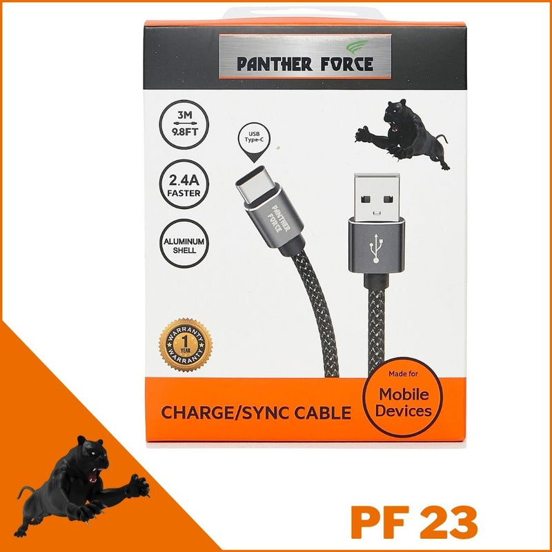 Panther Force 2.4A 3M Cable for Type-C