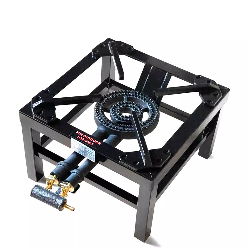 5.1KW 2 KEY HEAVY DUTY CAST IRON LPG GAS COOKER BURNER CATERING OUTDOOR STOVE