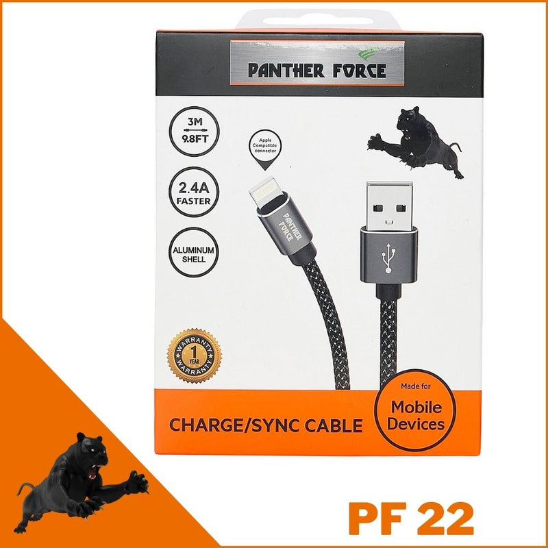 Panther Force 2.4A 3M Cable for iPhone