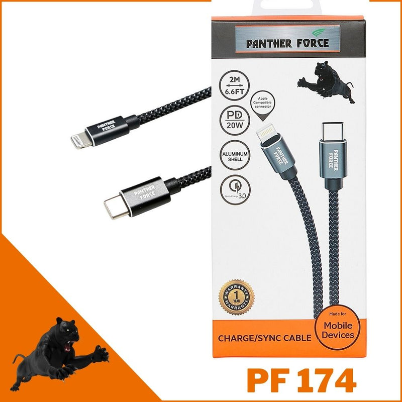 PANTHER FORCE PD20W TYPE-C TO LIGHNING 2M