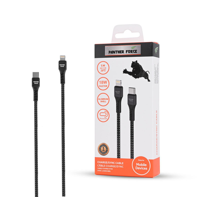 Panther Force 18W 1M Cable Type-C to Lighting