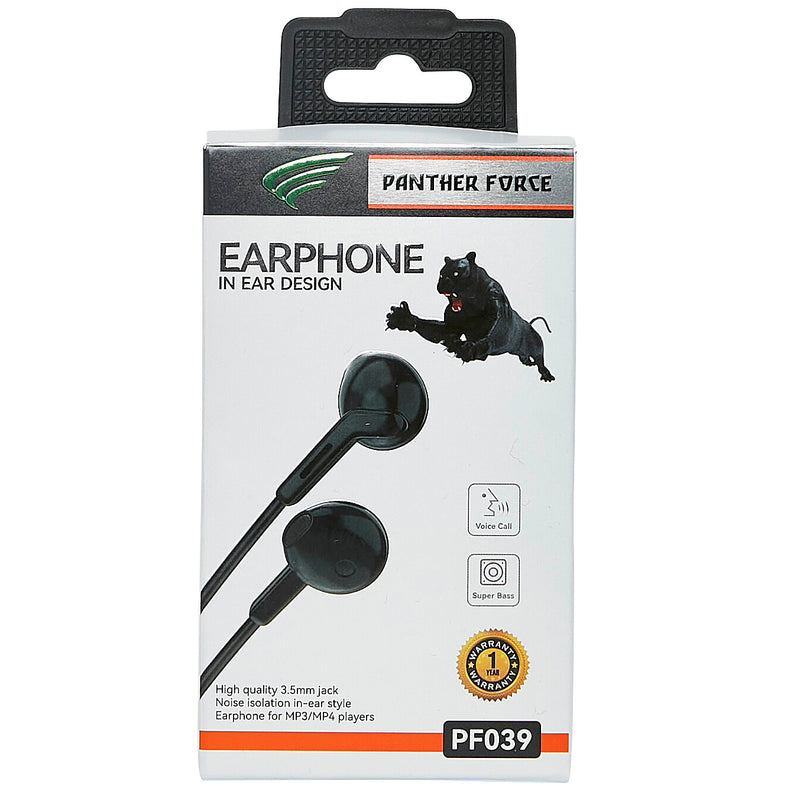 Panther Force Stereo Wired Headphones BLACK