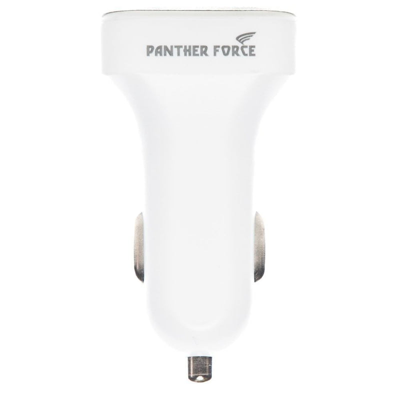 Panther Force 2.4A White Dual USB Car Charger