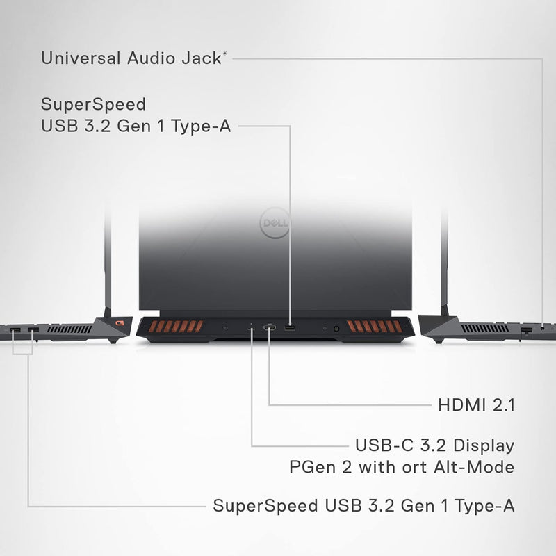 Dell G15 5530 15.6" FHD 120Hz Gaming Laptop, Intel Core i5-13450HX, NVIDIA GeForce RTX 3050 6GB, 16GB RAM, 512GB SSD, Windows 11 Home,